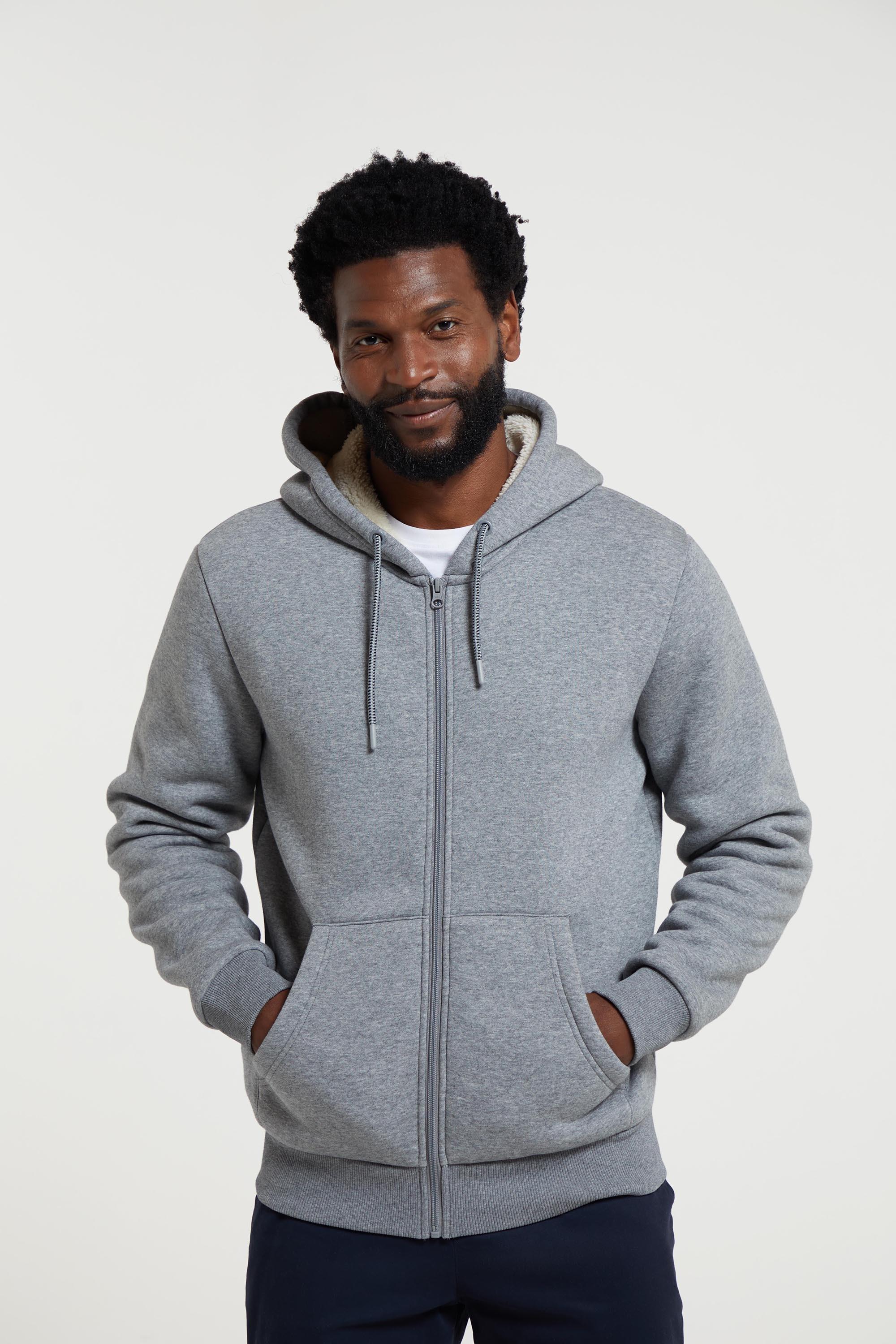 Mountain Warehouse Herren Dalton Borg gefüttert Full Zip Hoodie (grau)