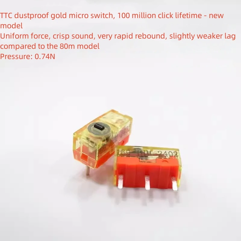New Arrival 2pcs/pack Original TTC Dustproof Gold Series Mouse Micro Switch Gold Contactor 30 60 80 100 Millions Click Lifetime
