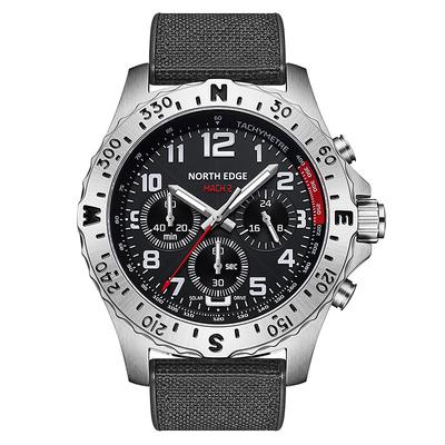 NORTH EDGE Men Quartz Watch Business Digital dial Luminous Waterproof Nylon Strap Watch
