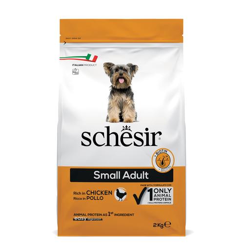 2kg Schesir Dog Small Adult mit Huhn Hundefutter trocken