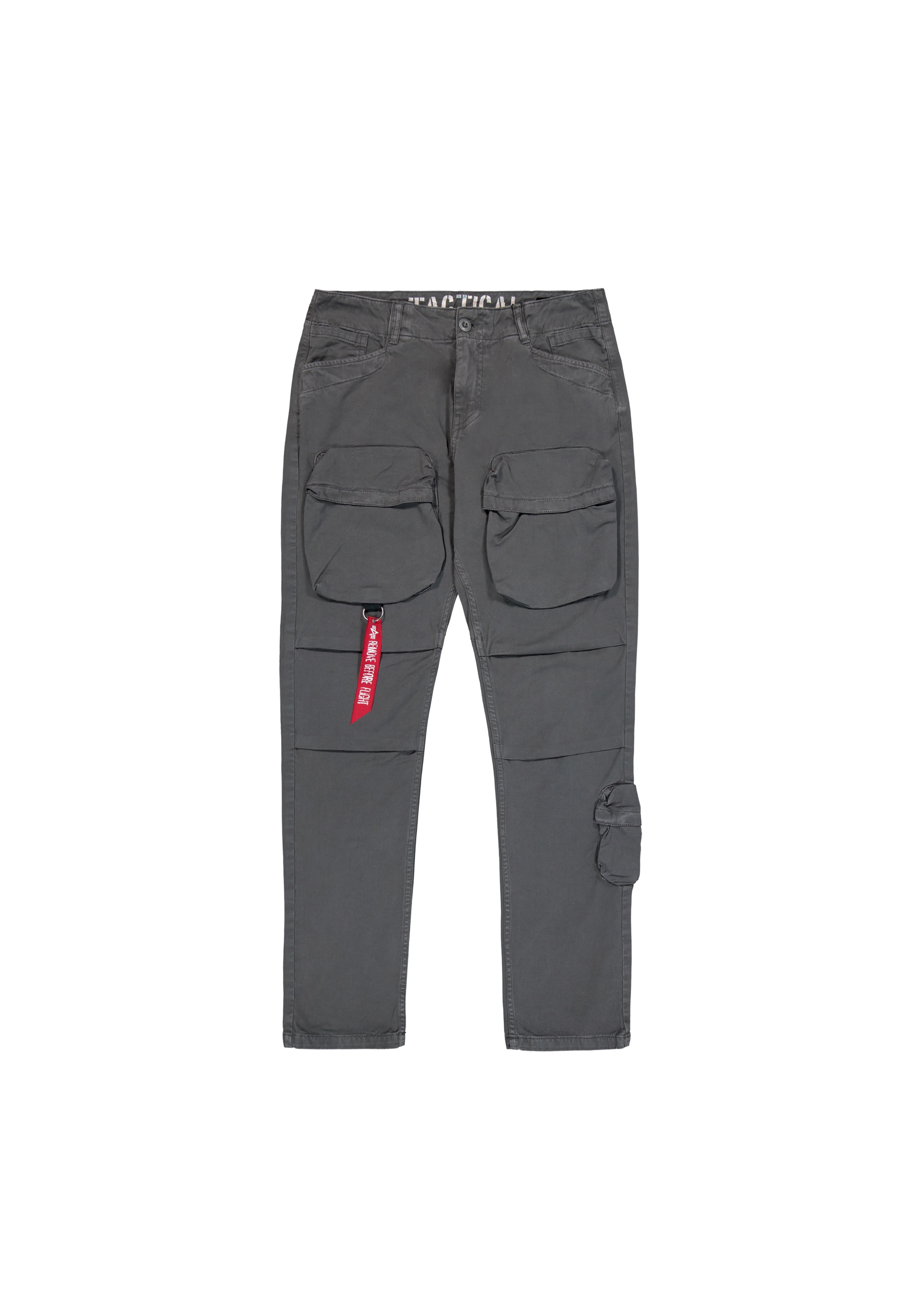 Cargohose ALPHA INDUSTRIES "Tactical Pant", Damen, Gr. 28, Normalgrößen, grau (vintage grau), Obermaterial: 100% Baumwolle, Hosen Cargohose
