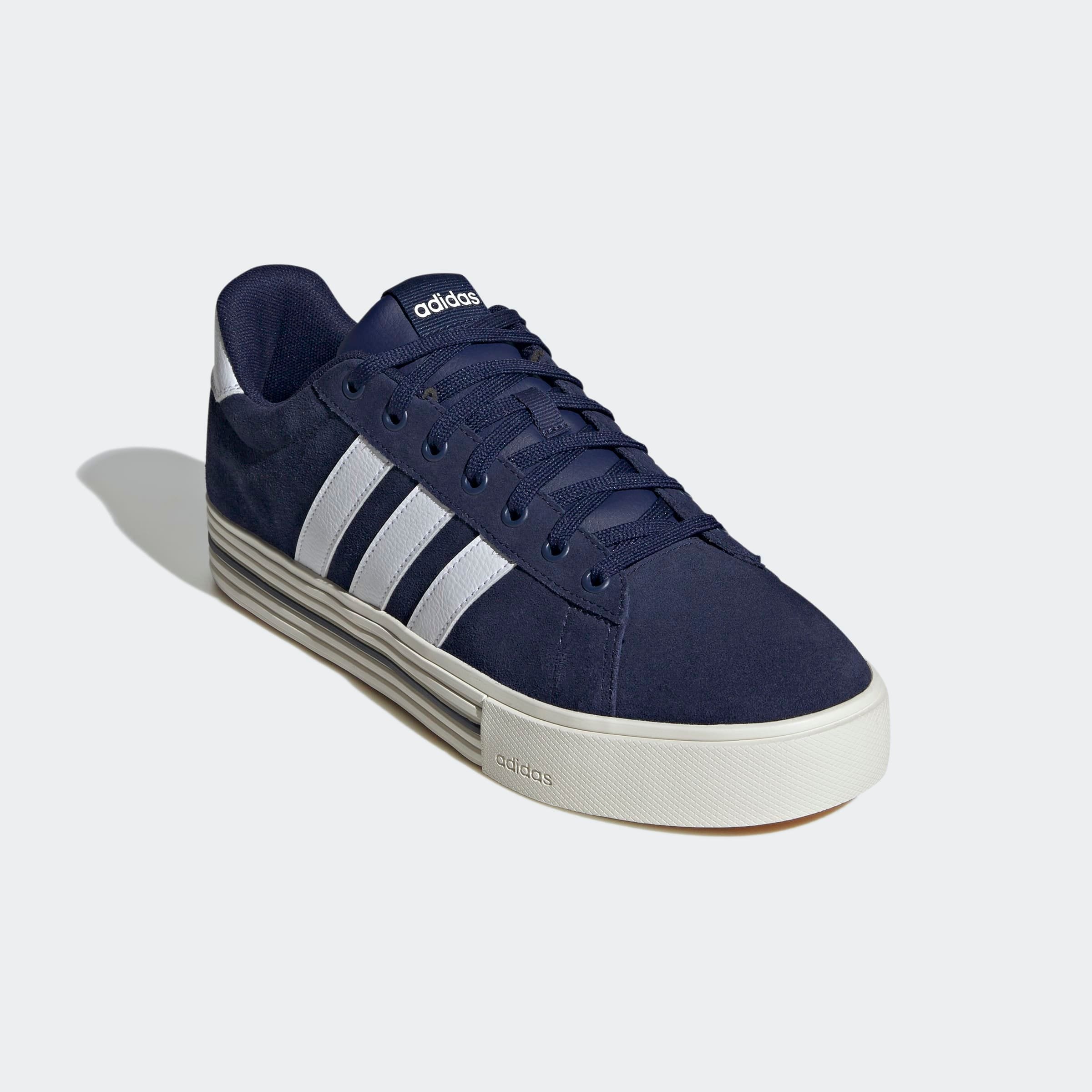 Sneaker ADIDAS SPORTSWEAR "DAILY 4.0", Herren, Gr. 46, blau (dunkelblau, cloud weiß, sanftes weiß), Leder, Synthetik, Schuhe Sneaker