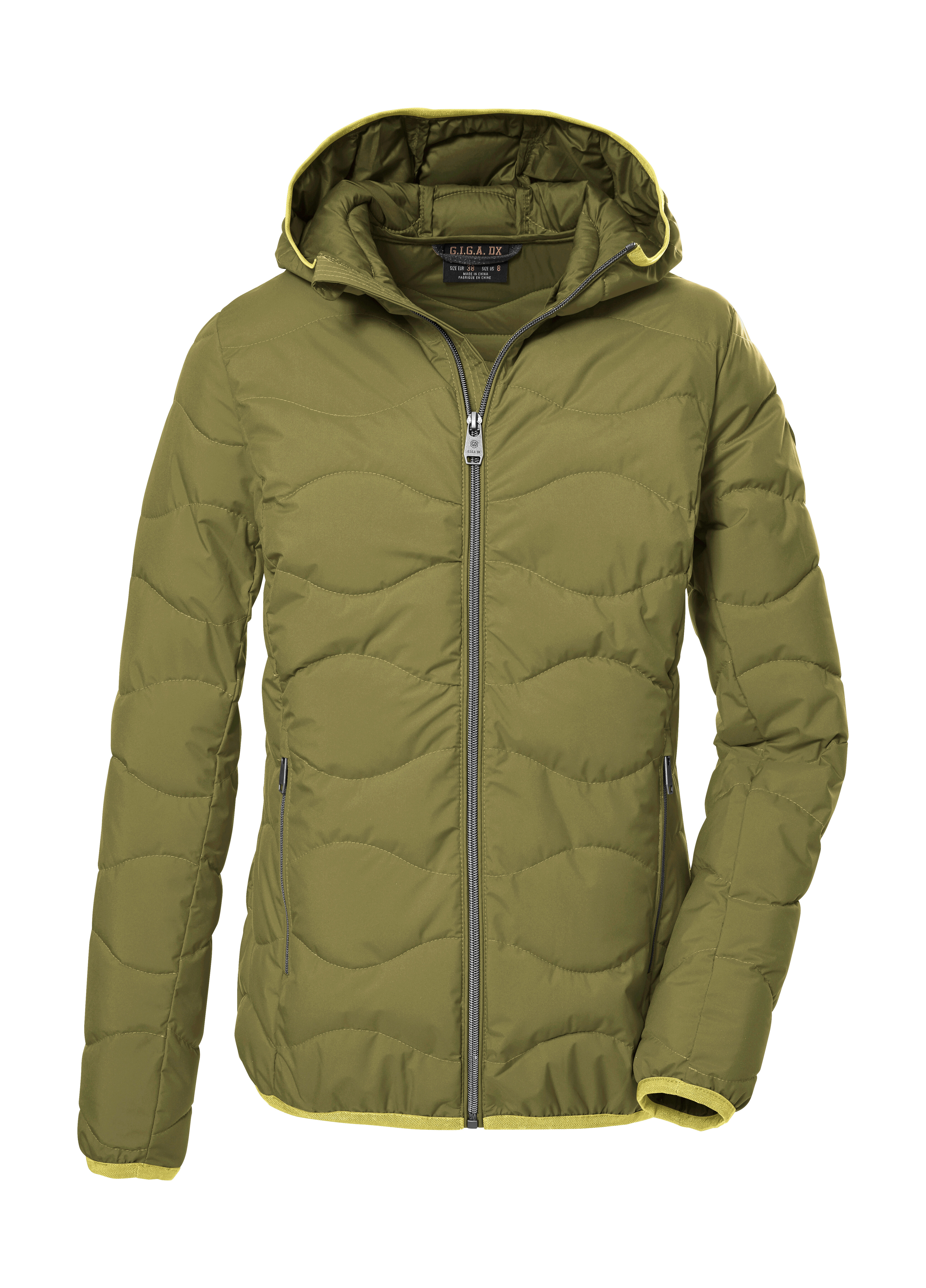 Steppjacke "GW 21 WMN QLTD JCKT", Damen, Gr. 40, grün (waldmeister), Oberstoff: 100% Polyester, Futter: 100% Polyester, Wattierung: 100% Polyester, G.I.G.A. DX BY KILLTEC, Jacken Steppjacke, Elegante, wasserabweisende Damenjacke aus recycelten...