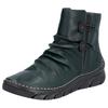 Stiefelette RIEKER, Damen, Gr. 40, grün (dunkelgrün), Lederimitat, sportlich, Schuhe, Winterboots, Keilsohle, Innenreißverschluss und slouchy Schaft