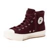 Sneaker CONVERSE "CHUCK TAYLOR ALL STAR EVA LIFT", Gr. 38,5, rot (bloodstone, egret, gum honey), Textil, sportlich, Schuhe