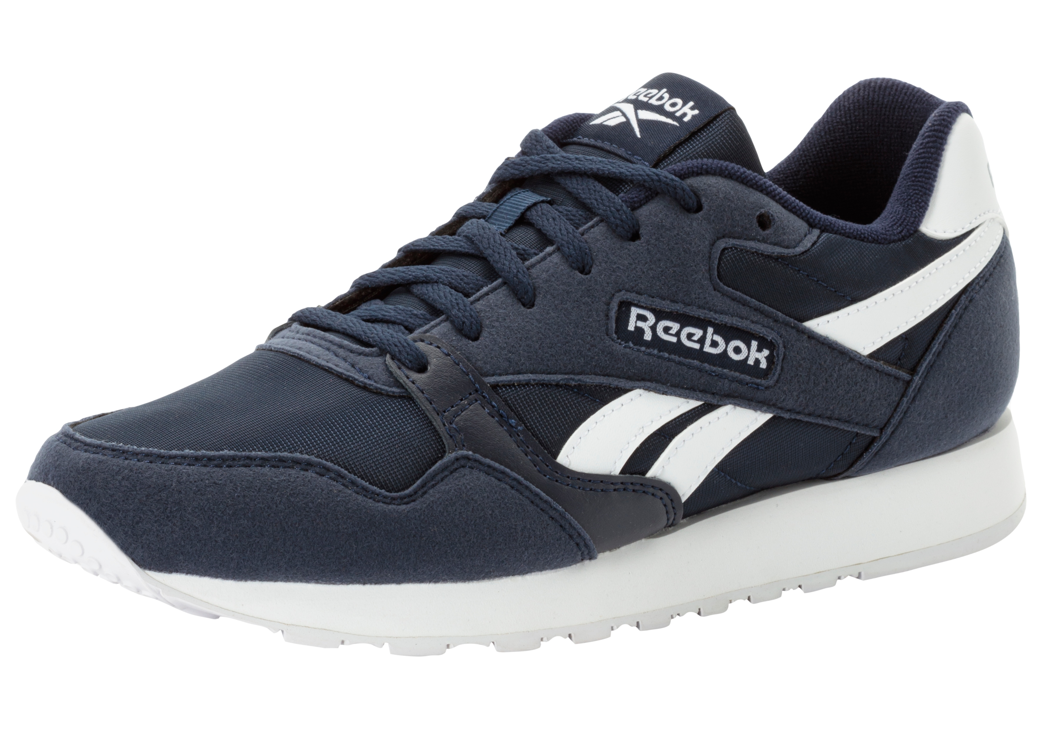 Sneaker REEBOK CLASSIC "ULTRA FLASH", Damen, Gr. 37,5, blau (vecnav, ftwwh), Synthetik, Textil, Schuhe Sneaker