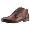 Schnürstiefelette RIEKER, Herren, Gr. 44, bunt (braun, dunkelblau), Leder, used, klassisch, Schuhe, Business-Stiefelette, Schnürboots mit weicher Innensohle