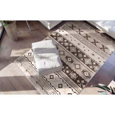 Teppich ME GUSTA "Ariya 325", grau (taupe), B:160cm H:6mm L:230cm, Polypropylen (PP), Teppiche, Flachflor, gekettelt, Wohnzimmer Image