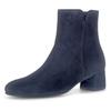Stiefelette GABOR, Damen, Gr. 39, blau (nachtblau), Ziegenveloursleder, unifarben, elegant, Schuhe, Blockabsatz, Businesschuh, Ankleboots mit Best Fitting-Ausstattung