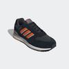 Sneaker ADIDAS SPORTSWEAR "RUN 80S", Gr. 42, schwarz (core schwarz, orange, carbon), Leder, Synthetik, Textil, sportlich, Schuhe