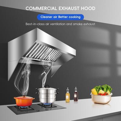 Commercial Exhaust Hood 8FT Rust Resistant Vent Hood