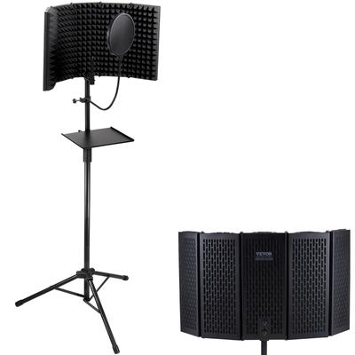 VEVOR Microphone Isolation Shield Studio Recording Mic Sound Shield for Blue Yeti and Condenser Microphones