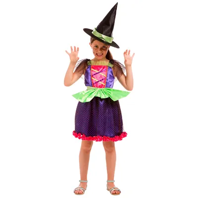 Hexen-Kostüm Little Witch für Kinder Image