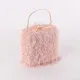 A forma di scatola piume rosa borse da festa da donna borse da donna con pochette da notte per