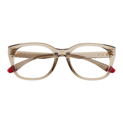 Unisex s square Transparent Champagne Eco Friendly,Plastic Prescription eyeglasses - Eyebuydirect s Armani Exchange AX3099U