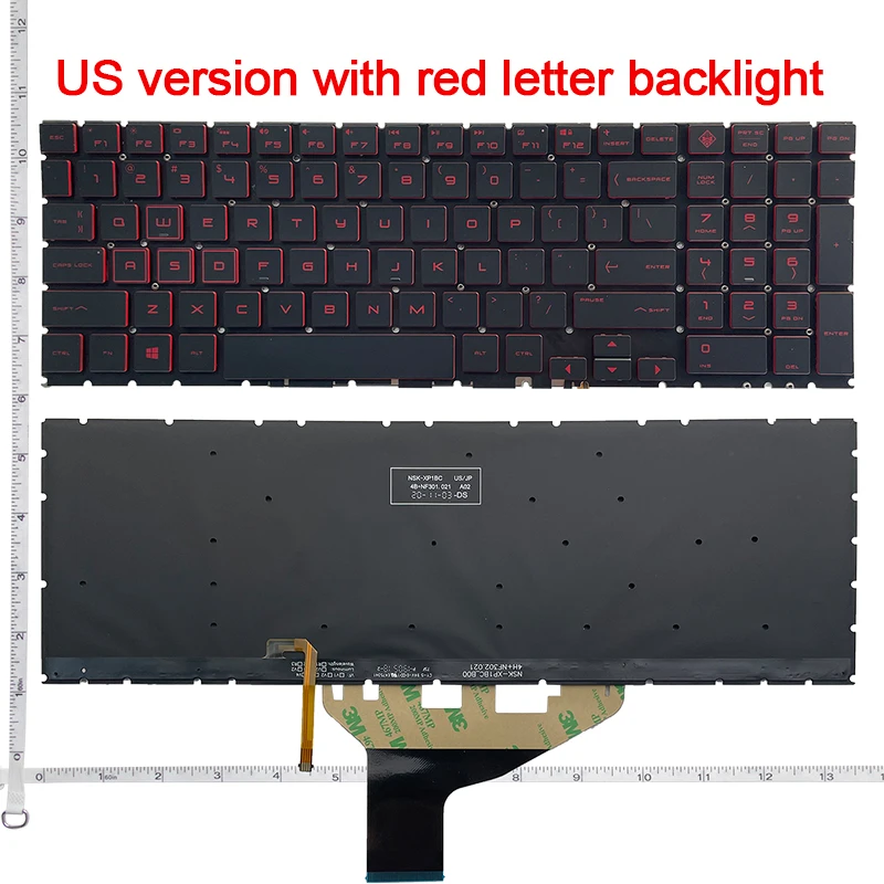 US/RU/SP RGB-Laptop-Tastatur mit Hintergrundbeleuchtung für HP OMEN 15-DC 15T-DC 15-DH TPN-Q211 C143 Image