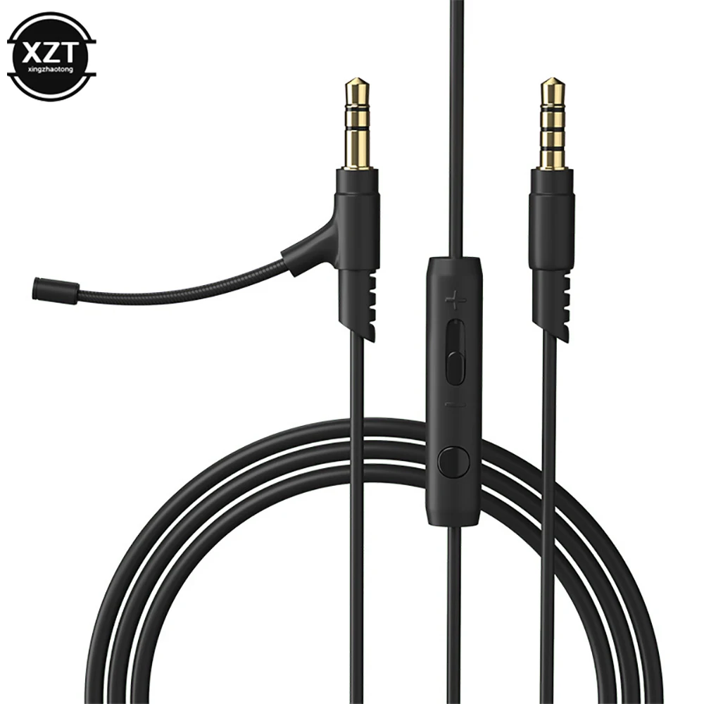 Universal 1,2 M Boom Mikrofon Kabel Mic Für 3,5mm Kopfhörer Mit Kondensator Mikrofon Für Telefon PC Für Boompro Gaming Headset V-MODA Image