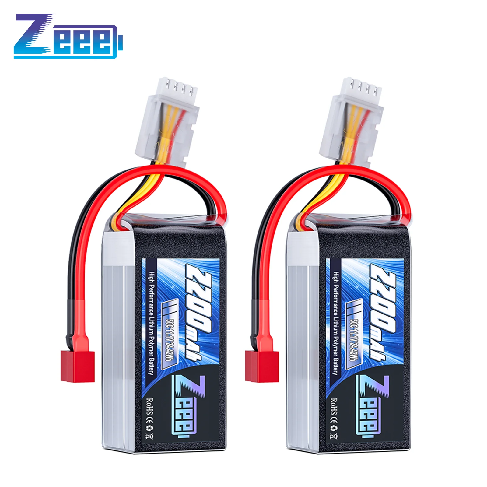 2 stücke Zeee 3S 2200 mAh Shorty Lipo Batterie 11,1 V 50C mit T/XT60 Stecker für RC Auto Lkw Drone Flugzeug FPV RC Hobby Modelle Teile