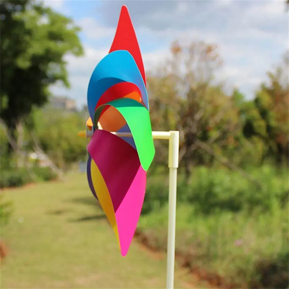 1Pcs Bunte Windrad Windmühle Wind Spinner Garten Hof Kunst Dekoration Outdoor Spielzeug Garten Hof Party Outdoor Windmühle Wind