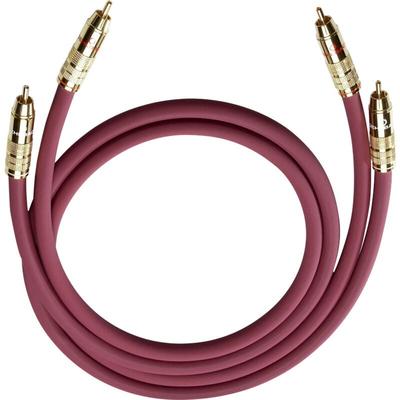 Cinch Audio Anschlusskabel [2x Cinch-Stecker - 2x Cinch-Stecker] 0.70 m Bordeaux vergoldete Steckkon Image