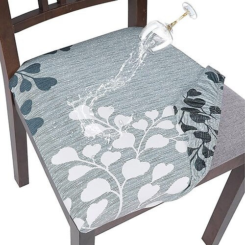 Stuhlbezug für Esszimmerstühle mit geometrischem Aufdruck Stuhlhussen– modernes und stilvolles geometrisches Design – weicher und dehnbarer Stoff – schützt und verschönert Ihre Stühle Image