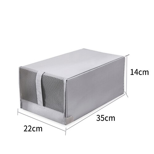 1pc Haushalt gestapelt Schuh Aufbewahrungsbox faltbare staubdichte Aufbewahrung Schuhschrank multifunktionale faltende Stoff Aufbewahrung Schuhkarton Image