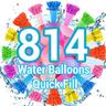 Water Balloons Instant Balloons Easy Quick Fill Balloons Splash Fun for Kids Girls Boys Balloons Set Party Games Quick Fill 814 Balloons for Outdoor Summer Funs