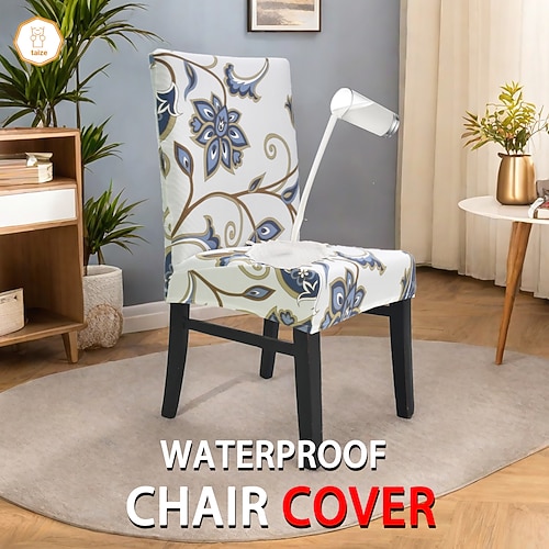 wasserdichter Stuhlbezug Stuhlhussen für Esszimmerstühle mit hoher Rückenlehne langlebiges und schützendes Design widersteht Verschüttetem und Flecken weicher und bequemer Stoff perfekt für Zuhause Image