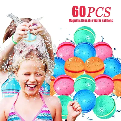Swimming Pool Magnetic Reusable Water Balloons Refillable Water Balloon Quick Fill Self Sealing
