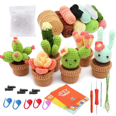 IMZAY Crochet Material Package Kit for Beginners with Step-by-Step Video Tutorial and Instructions