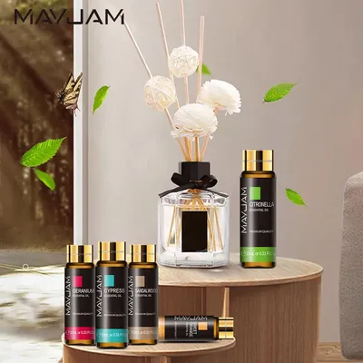 10ML Citronella Chamomile Lemon Rose Sage Essential Oils Basil Vetiver Myrrh Pepper Fennel Pine