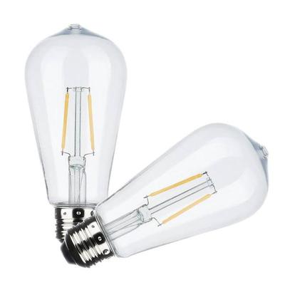 Satco 08053 - S8053 2W/LED/ST19/822/120V/2PK Edison Style Antique Filament LED Light Bulb