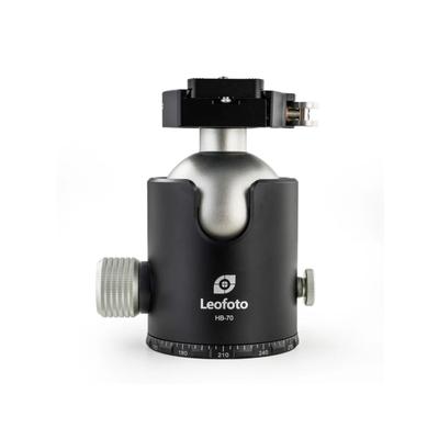 Leofoto HB-70LR 70mm Pro Heavy-Duty Ball Head w/Quick Release Plate Black HB-70LR