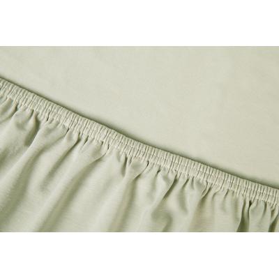 Spannbettlaken KAYORI "Edo", weiß (sanftes weiß), B:140cm L:210cm, Mako-Satin, Obermaterial: 100% Baumwolle, Laken, Bio-Baumwolle Image