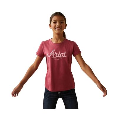 Ariat Durable Goods Short-Sleeve T-Shirt for Girls - Earth Red - XXL