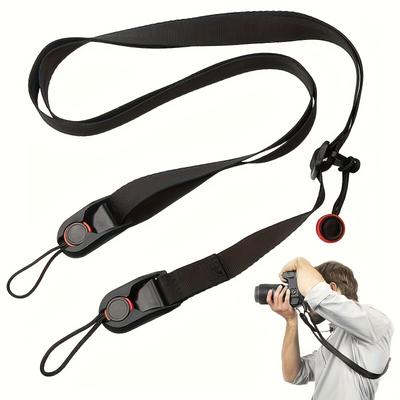 TEMU Universal Camera Strap: Suitable For , , And Other Mirrorless Cameras - Neck, Wrist, Shoulder, And Waist Straps - Durable And Comfortable Image