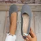 Round Toe Flats for Women Comfortable Knit Ballet Flat Shoes Casual Slip on Shallow Shoes Office