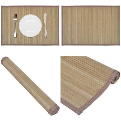 6 Bambus-Platzdeckchen 30 x 45 cm Braun - Tischset - Tischsets - Home & Living - Braun