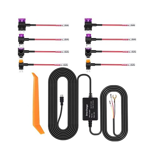 Kit cavo rigido per dash cam, kit cavo rigido mini USB in metallo sicuro, ampia compatibilità, resistente ai graffi per il navigatore