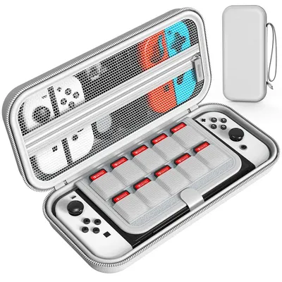 Switch Carrying Case Compatible with Nintendo Nintendo Switch/Switch OLED Console,White Protective