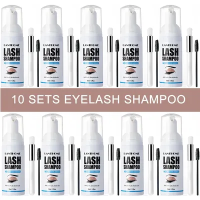 50ML Lanthome Pro Eyelash Extension Shampoo Eyelid Lash Foaming Cleanser Glue Remover Deep Cleaning