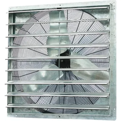 36" Wall Mounted Shutter Exhaust Fan - Automatic Shutter - Single Speed - Vent Fan For Home Attic,
