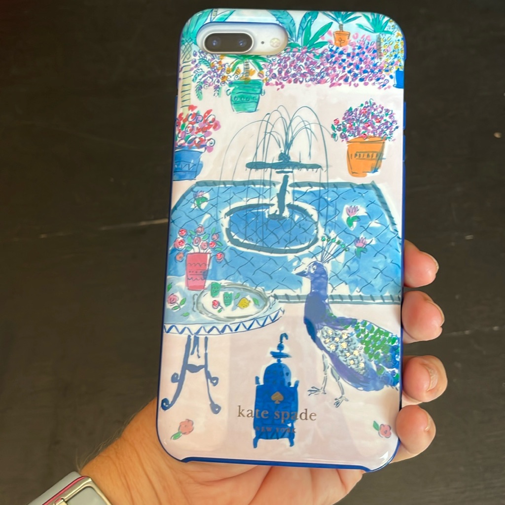 Kate Spade Cell Phones & Accessories | Kate Spade Cell Phone Case With Gems New With Brochure | Color: Blue/Pink | Size: Os