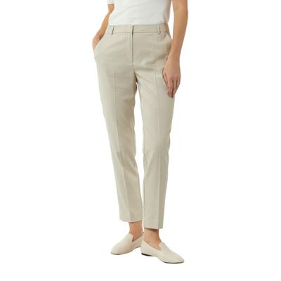 7/8-Hose COMMA, Damen, Gr. 40, N-Gr, beige (sand), Obermaterial: 66% Polyester, 32% Viskose, 2% Elasthan. Futter: 100% Polyester, unifarben, casual, slim fit lang, Hosen, mit Gürtelschlaufen Image