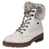 Winterboots REMONTE "ELLE-Collection", Damen, Gr. 45, weiß (weiß, kombiniert), Leder, Textil, casual, Schuhe, mit Kontrastnaht
