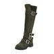 WKAYsIV Knee High Boots Size 6 Ladies Over The Knee Boots Elegant Pointed Toe Zipper High Heel Boots Vintage Calf Length Boots Long Shoes Riding Booties Size 4.5-7 Ladies 5.5 31.99 Green