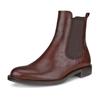 Chelseaboots ECCO "SARTORELLE 25", Damen, Gr. 36, braun (dunkelbraun), Leder, klassisch, Schuhe, Schlupfboots, Stiefelette, Basic, Blockabsatz, zum Schlupfen