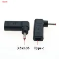 Cltgxdd 1 pezzo Dc USB tipo C USB C femmina a 3.5*1.35 3.5x1.35mm spina maschio convertitore adattatore connettore Jack di alimentazione