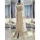 Moroccan Kaftan Muslim Evening Dresses A-line Strapless Appliques Dubai Arabic Turkey Caftan Abaya Islamic Gown Customized