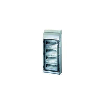 Automatengehäuse ap 4x12TE Kst IP54 reg 295x708x129mm ET93mm geschl KV4548 - grau - Hensel